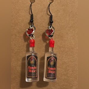 Rumple Minze round mini bottle Liquor earrings Alcohol Earrings, bartender jew…